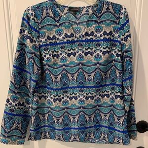 The Limited patterned split-neck blouse. SZ Small